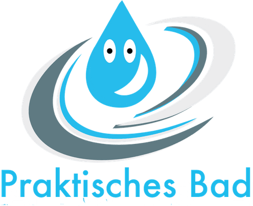Logo of Praktisches Bad, highlighting senior-friendly bathroom solutions like Badewannentür and Wanne zur Dusche.